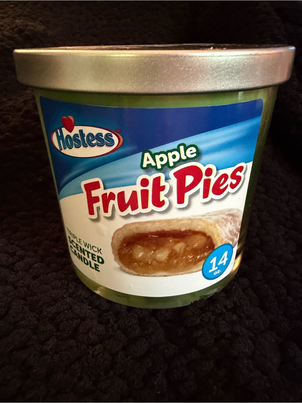 Hostess Apple Fruit Pies Scented Candle - Green 3 wick